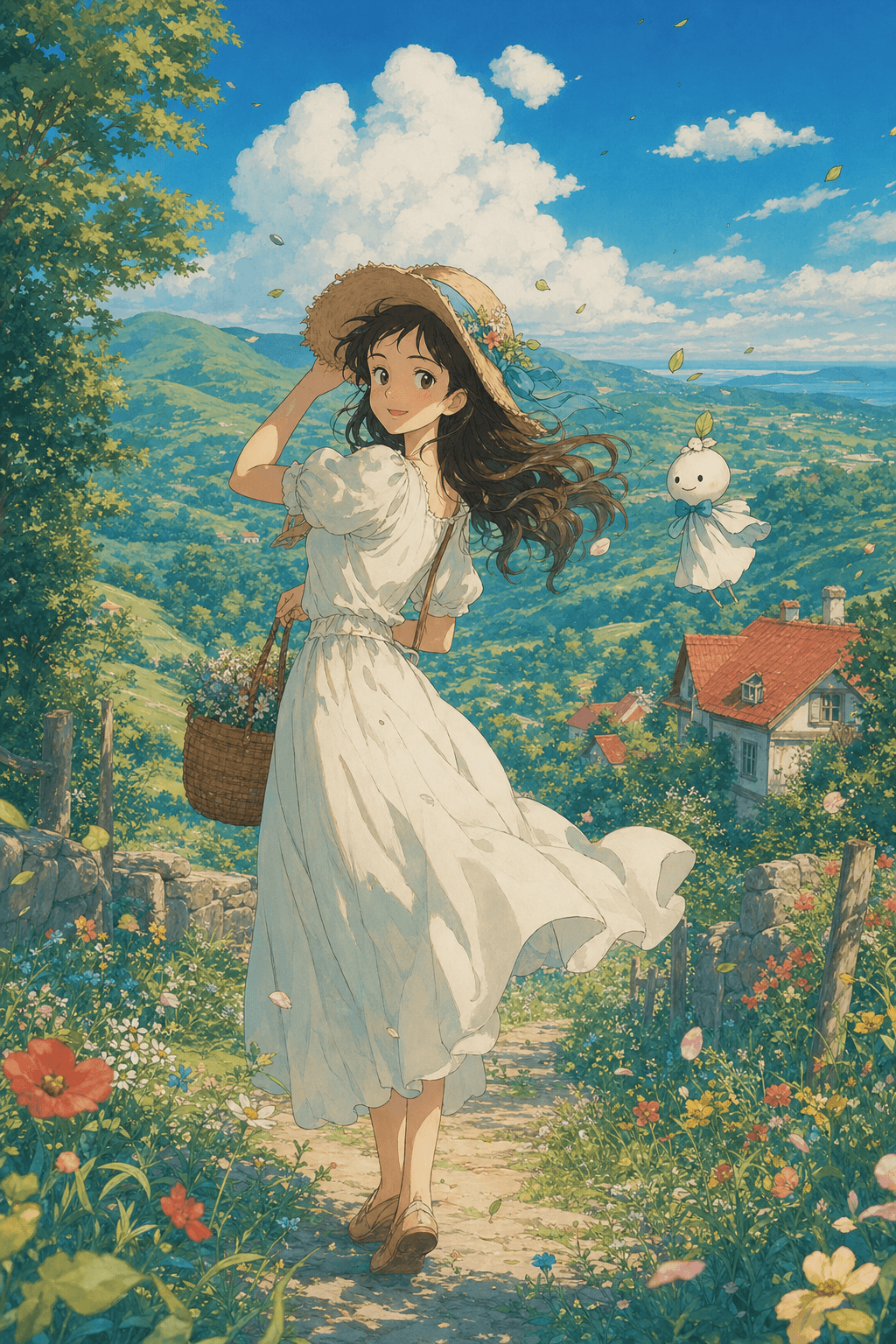 温暖手绘动画少女 灵感图片